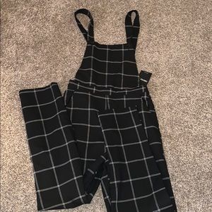 forever 21 plaid overalls